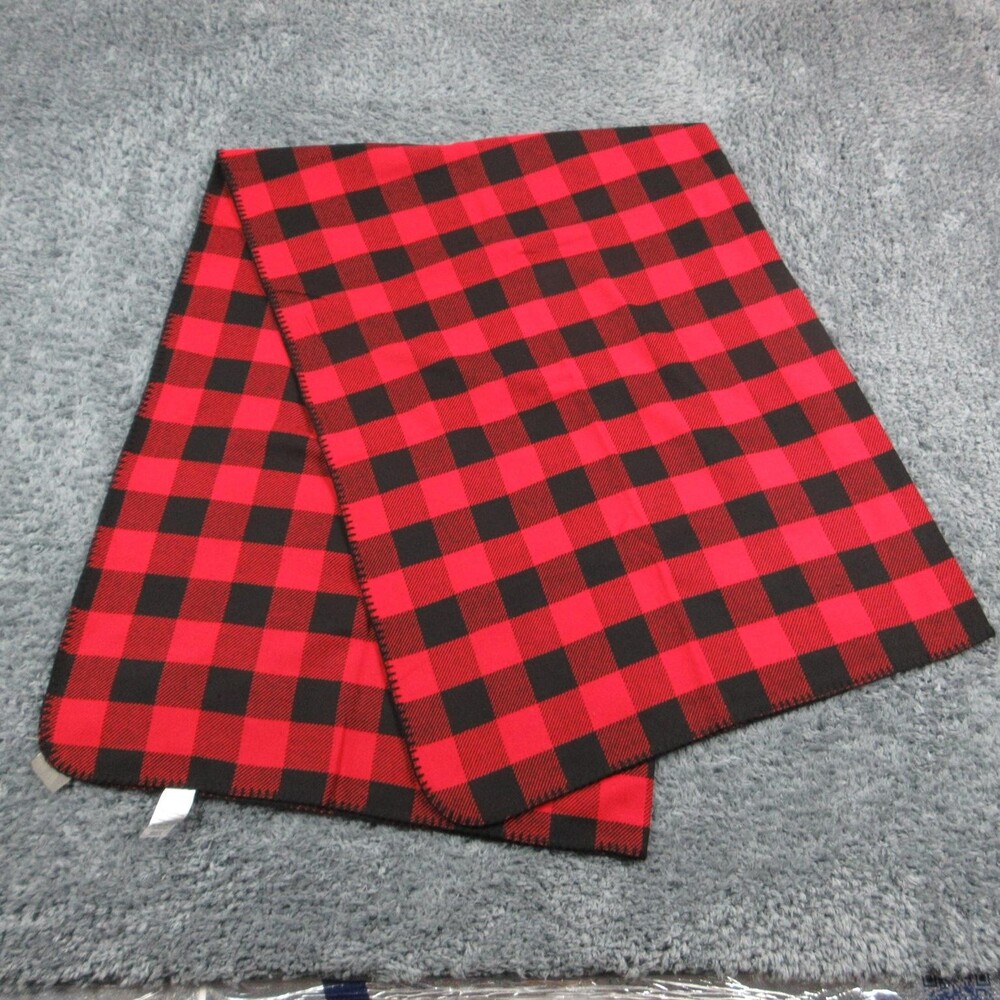 Legendary Whitetails Cozy Wool Cabin Plaid Blanket 57x90 Red Lodge NWT